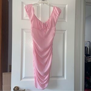 Tiger Mist Flowerhead mini dress in pink